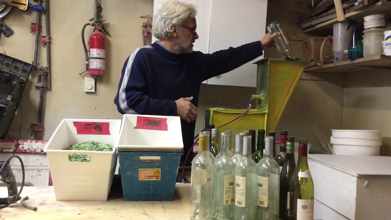 Présentation de l'atelier de recyclage de verre