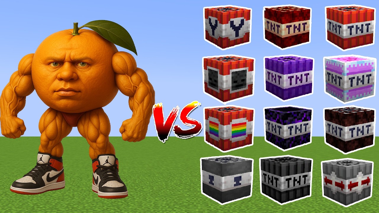 U DIN DIN DIN DIN vs ALL MINECRAFT TNT'S