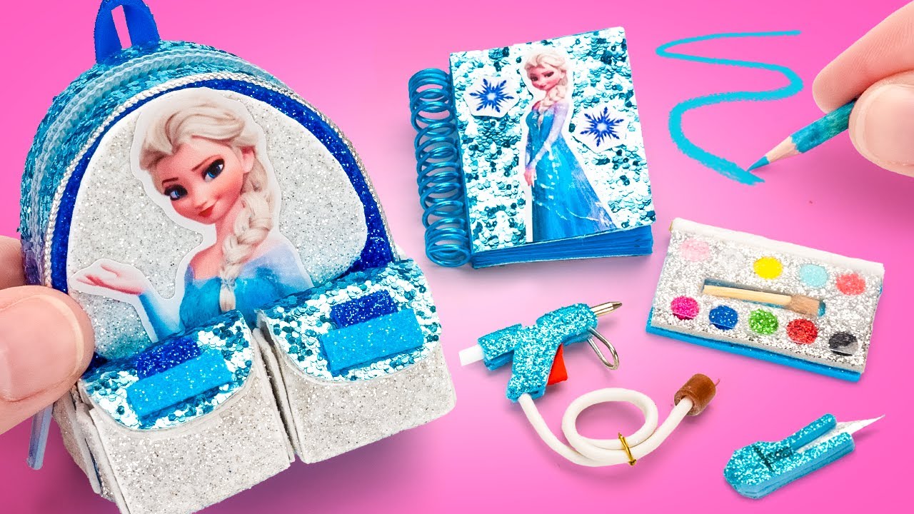Mini Materiale Scolastico A Prova Di Neve! ❄️ Zaino, Astuccio E Molto Altro Per Elsa
