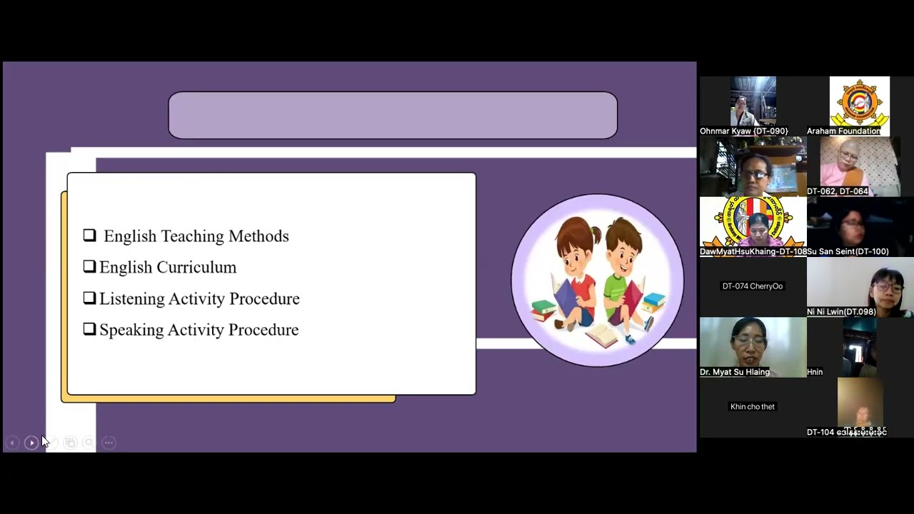 English Language Teaching for Young Learners (2) Dr မြတ်ဆုလှိုင် အရဟံပဏ္ဍိတဗုဒ္ဓဓမ္မဆရာဖြစ်-သင်တန်း)