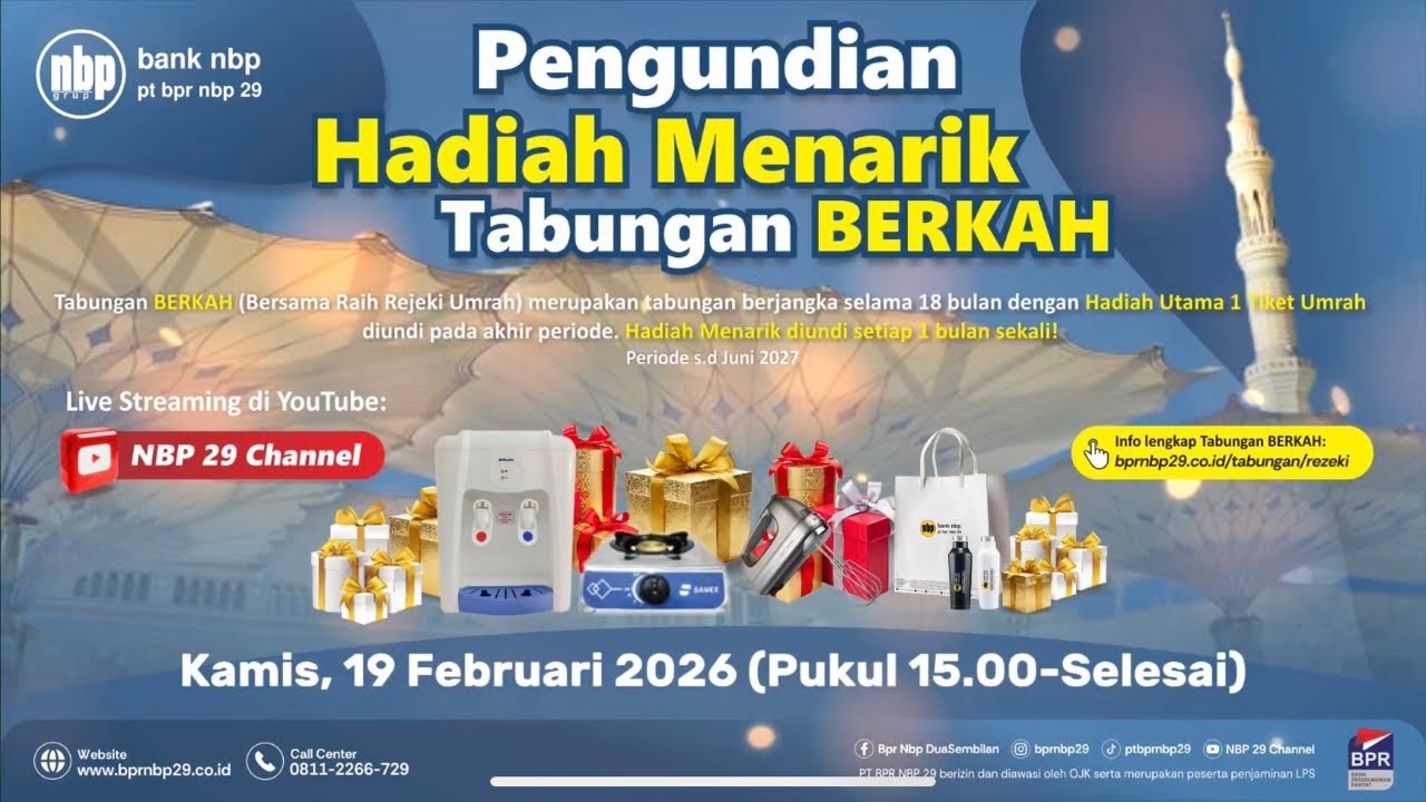 Pengundian Hadiah Menarik Tabungan Berkah (Bulan Ke-2)