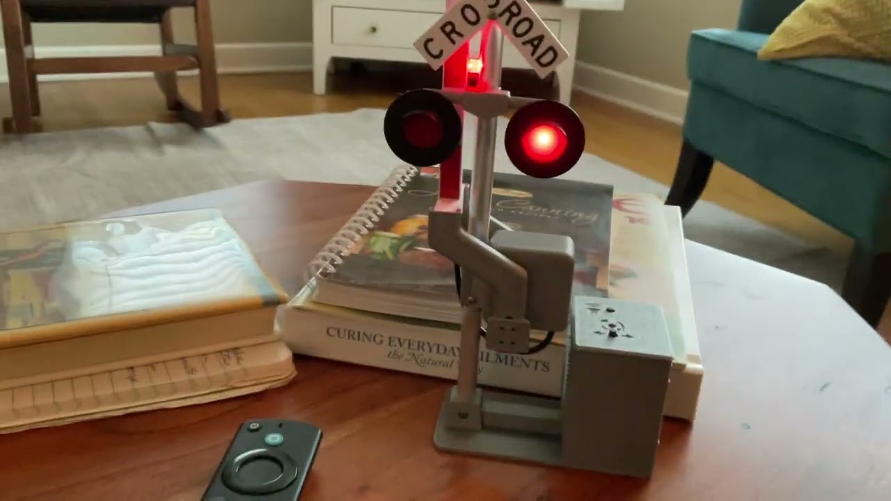 Reviewing railroad crossing toy