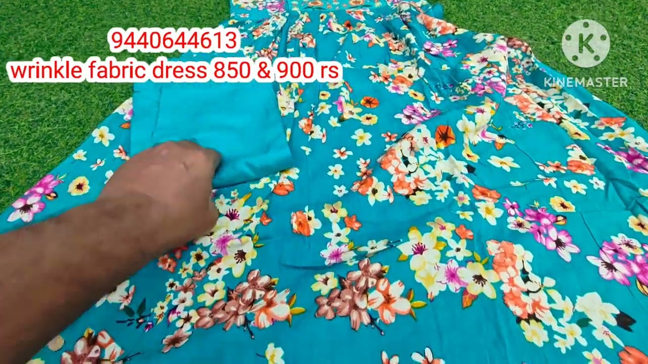 Wrinkle fabric digital print dress 850  rs and 900 rs