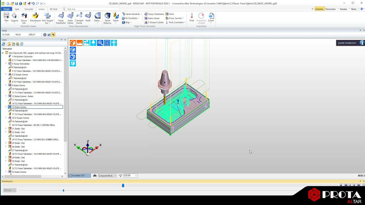 Edgecam 3 Eksen Frezeleme