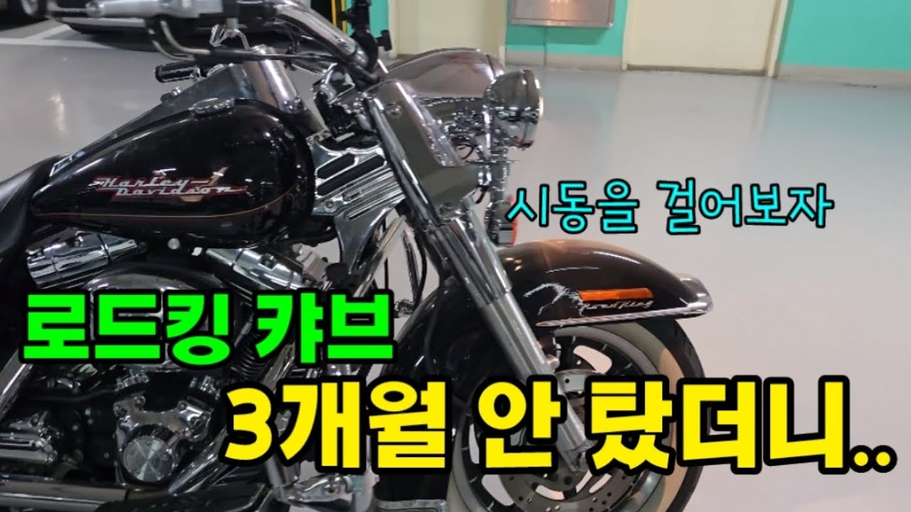 23년된 할리 로드킹 캬브 3개월 만에 깨우기
