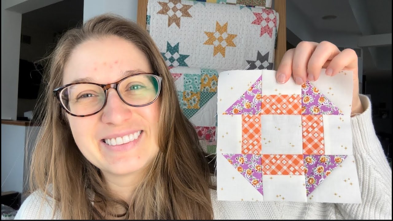 2023 Scrappy Sampler- Block 39- churn dash quilt block tutorial
