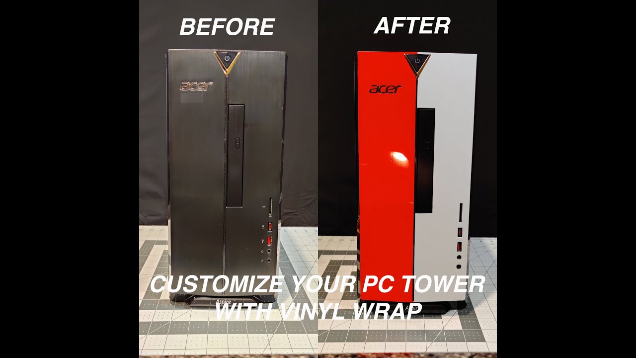 How To Vinyl Wrap A PC Tower - Make A Custom PC Skin with Vinyl Wrap