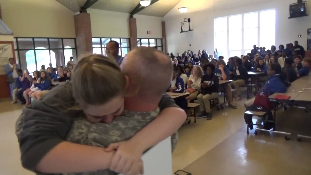 West Feliciana Middle School Student Get Surprise From Military  Father