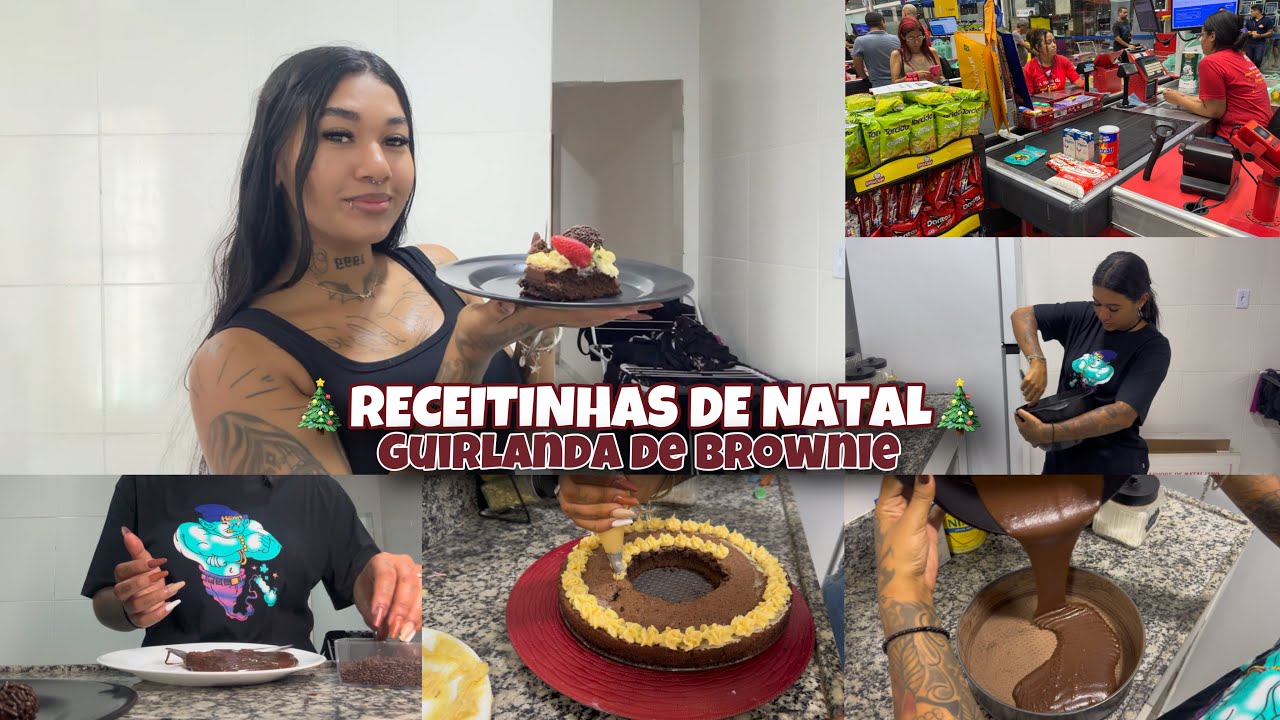RECEITINHAS DE NATAL - GUIRLANDA DE BROWNIE muito lindo e gostoso