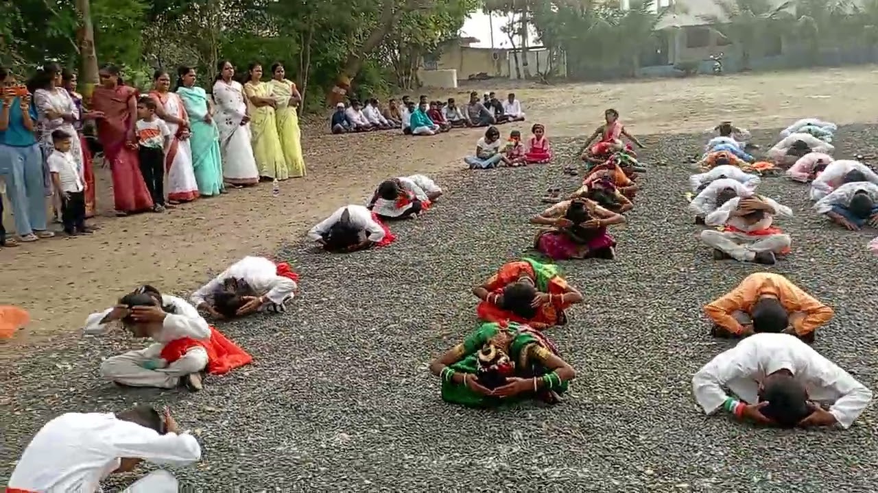 प्रजासत्ताक दिन कवायत  जिल्हा परिषद प्राथमिक शाळा वांगदरी नवी तालुका श्रीगोंदा जिल्हा अहिल्यानगर