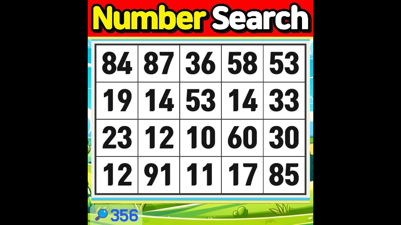 Number Search #356 This moment is already precious and meaningful.【Match | brain game | Quiz 】