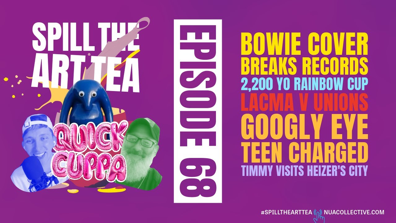Spill The Art Tea 🎨🍵 Quick Cuppa 🗣️ Bowie’s £380k Cover, Googly-Eye Chaos & Chalamet & Holzer’s City