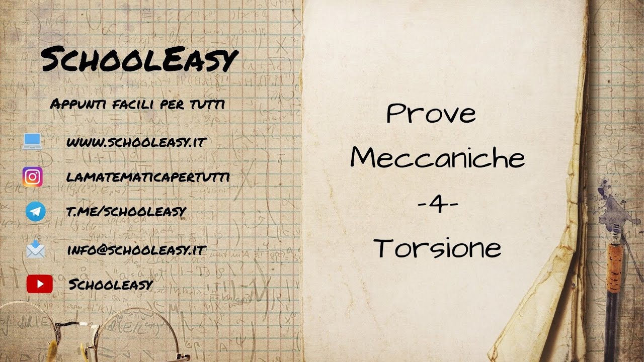 Sollecitazioni meccaniche (parte 4): torsione