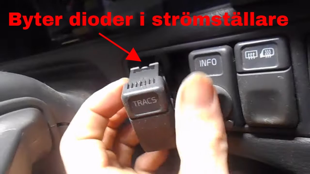 Hur man byter lampor i strömställare Volvo S/V70 -00, C70 -05 och 850