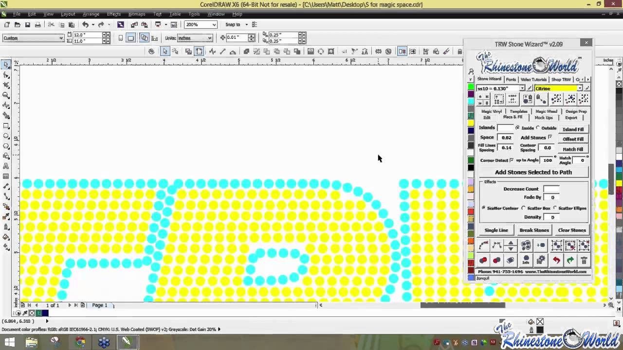 Basic overview of how the TRW Stone Wizard Rhinestone Software 2.0