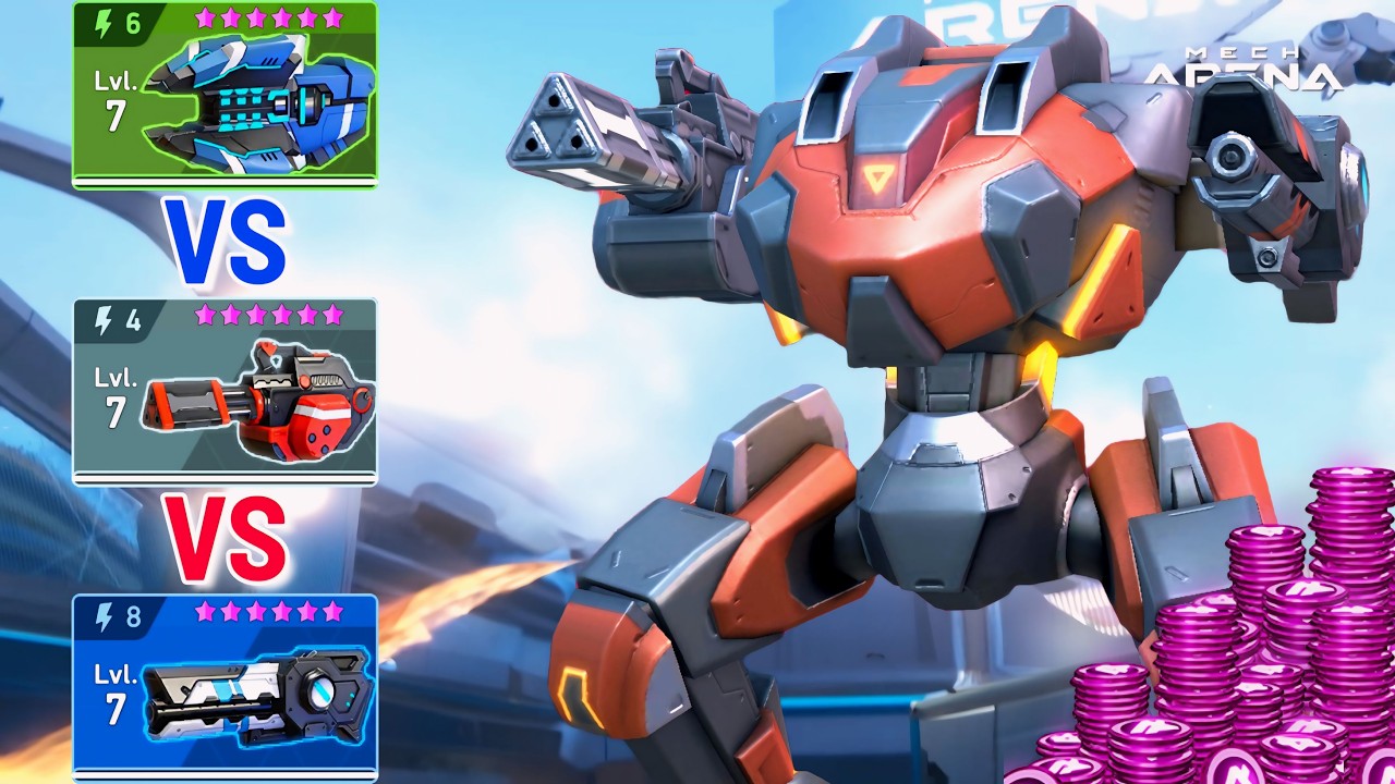 Paragon - Auto Cannon 4 vs Plasma Cannon 6 vs Pulse Cannon 8 - Mech Arena - Acoins Giveaway