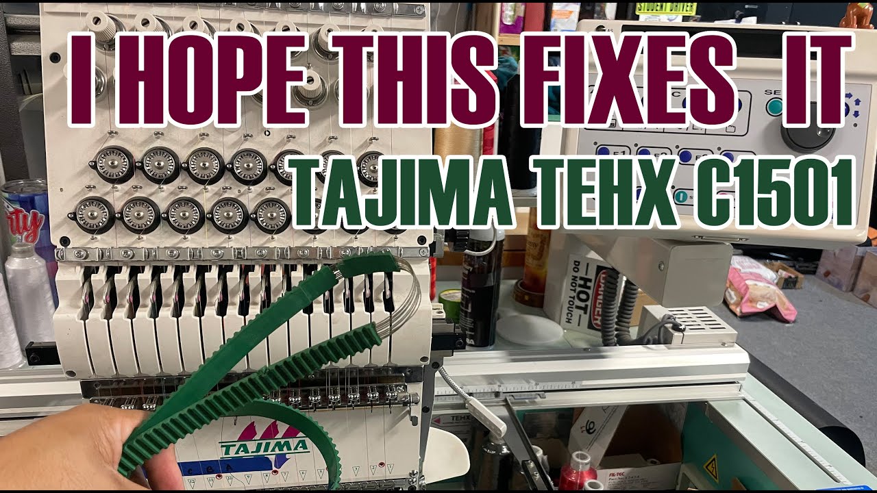 CHANGING THE BELT ON THE TAJIMA EMBROIDERY MACHINE (S:09/Vlog 053)