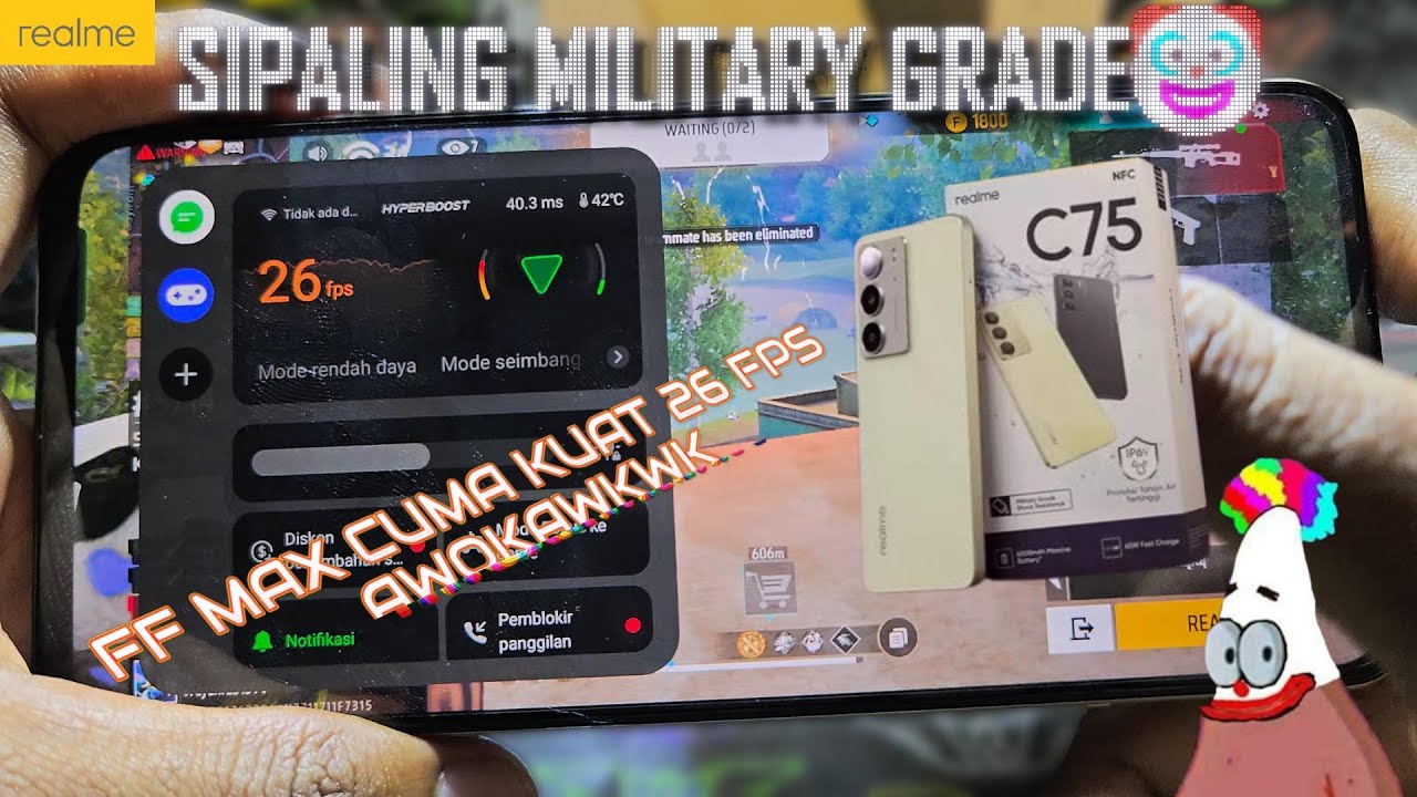 Realme C75 128GB Game Test Free Fire Max || Handcam || Helio G92 Max (12 nm)