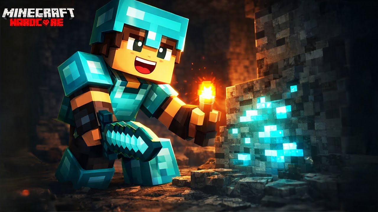 CAN I FIND DIAMOND -51 Y AXIS IN MINECRAFT HARDCORE | GAMEPLAY