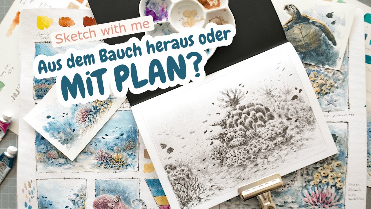 So plane ich meine Motive im Skizzenbuch | Mixed Media | Aquarell Sketche
