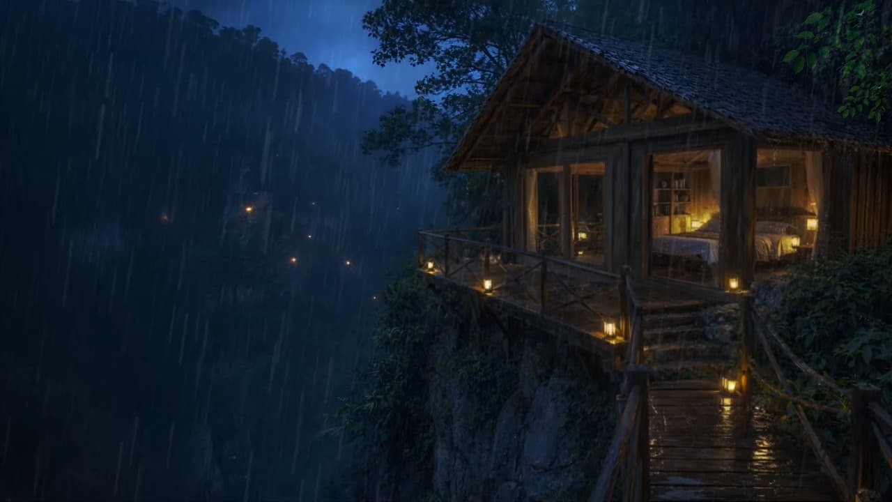 No Ads Night Forest Rain Sounds for Sleep | Calm Mind & Insomnia Relief