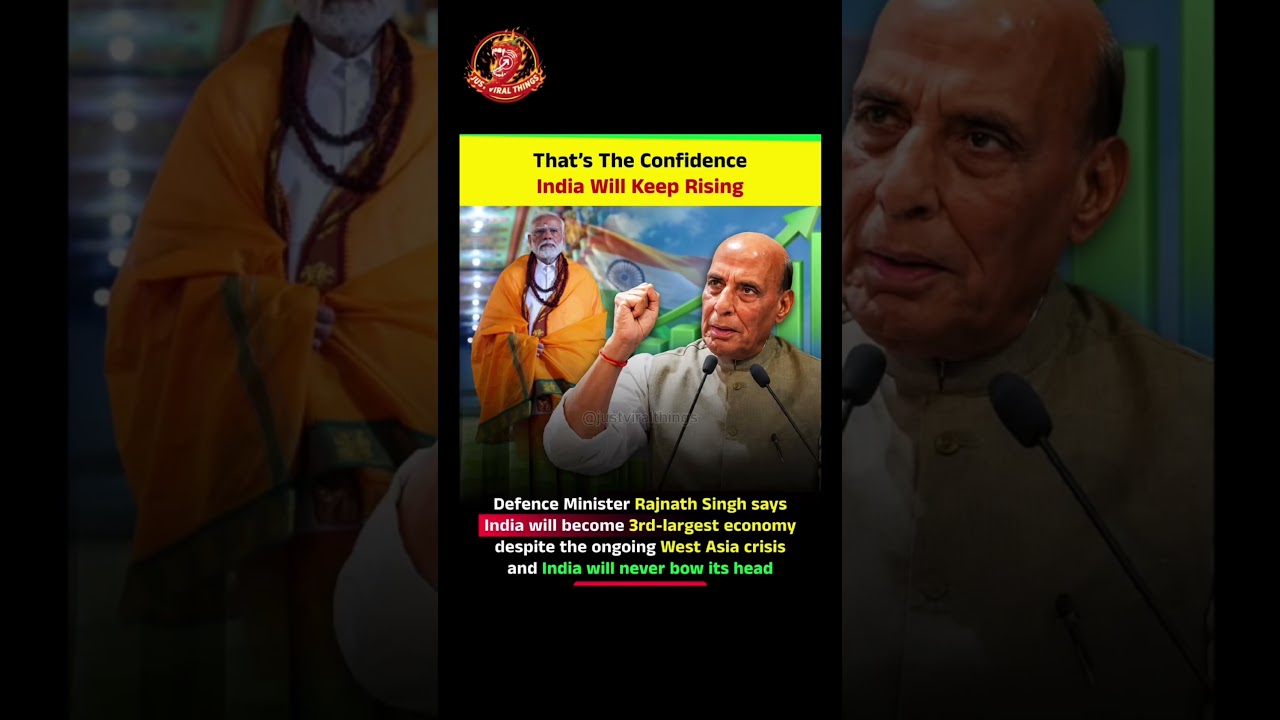 That's The Confidence India Will Keep Rising. #modi #viral #rajnathsingh