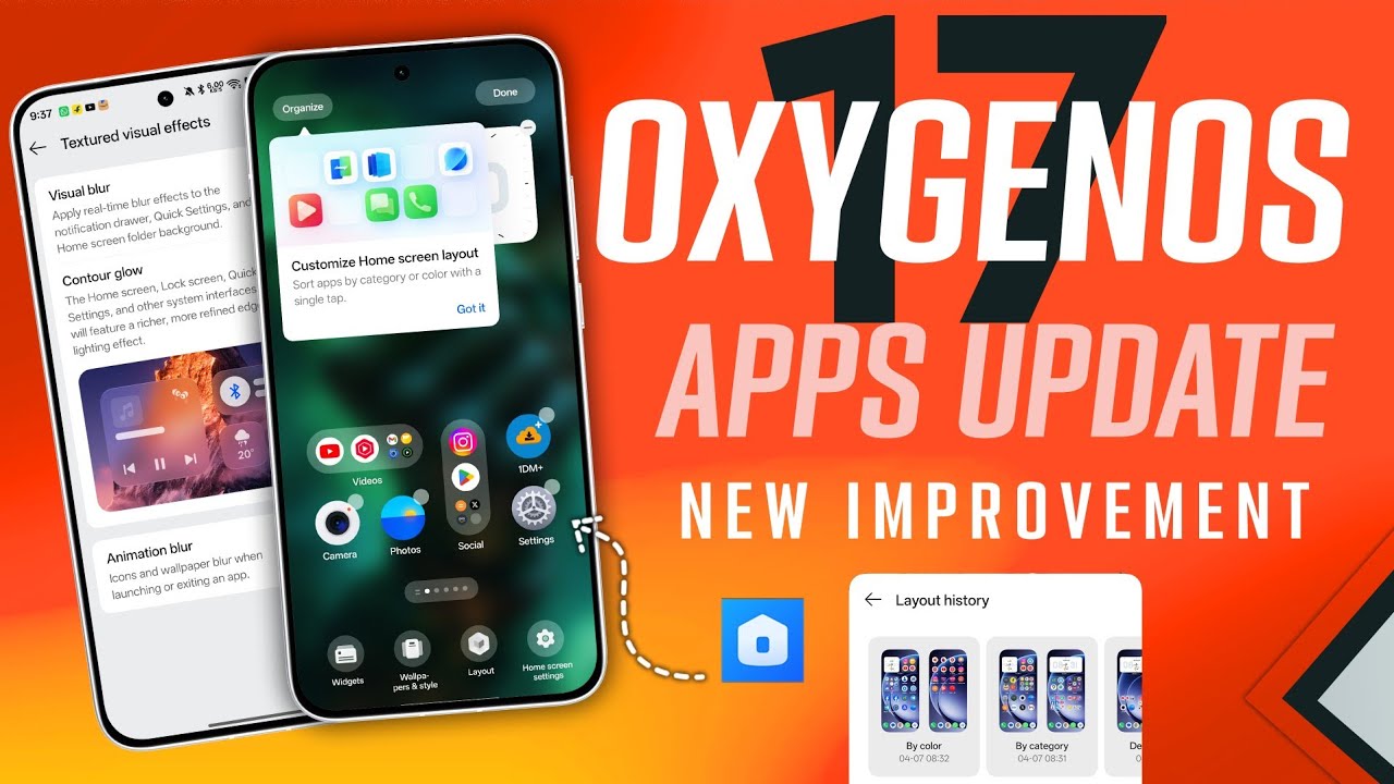 OxygenOS 17 System Apps Update for OnePlus Devices - System Launcher and Blur Glow Effects 
