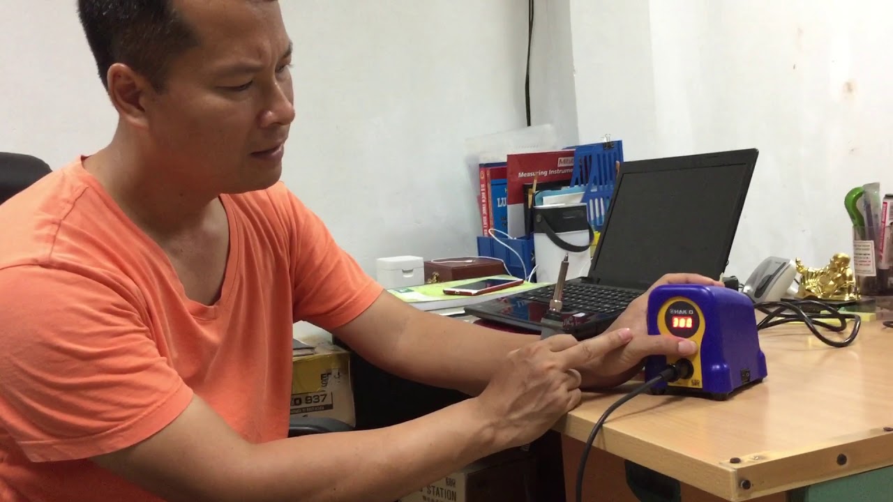 Cách chỉnh nhiệt độ cho máy hàn Hakko FX888D