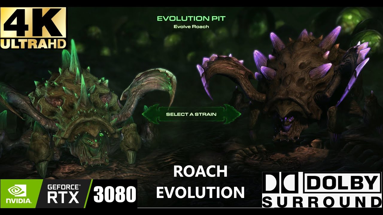 STARCRAFT 2 - HEART OF THE SWARM - HARD WALKTHROUGH - ROACH MUTATION  - 4K ULTRA - no commentary
