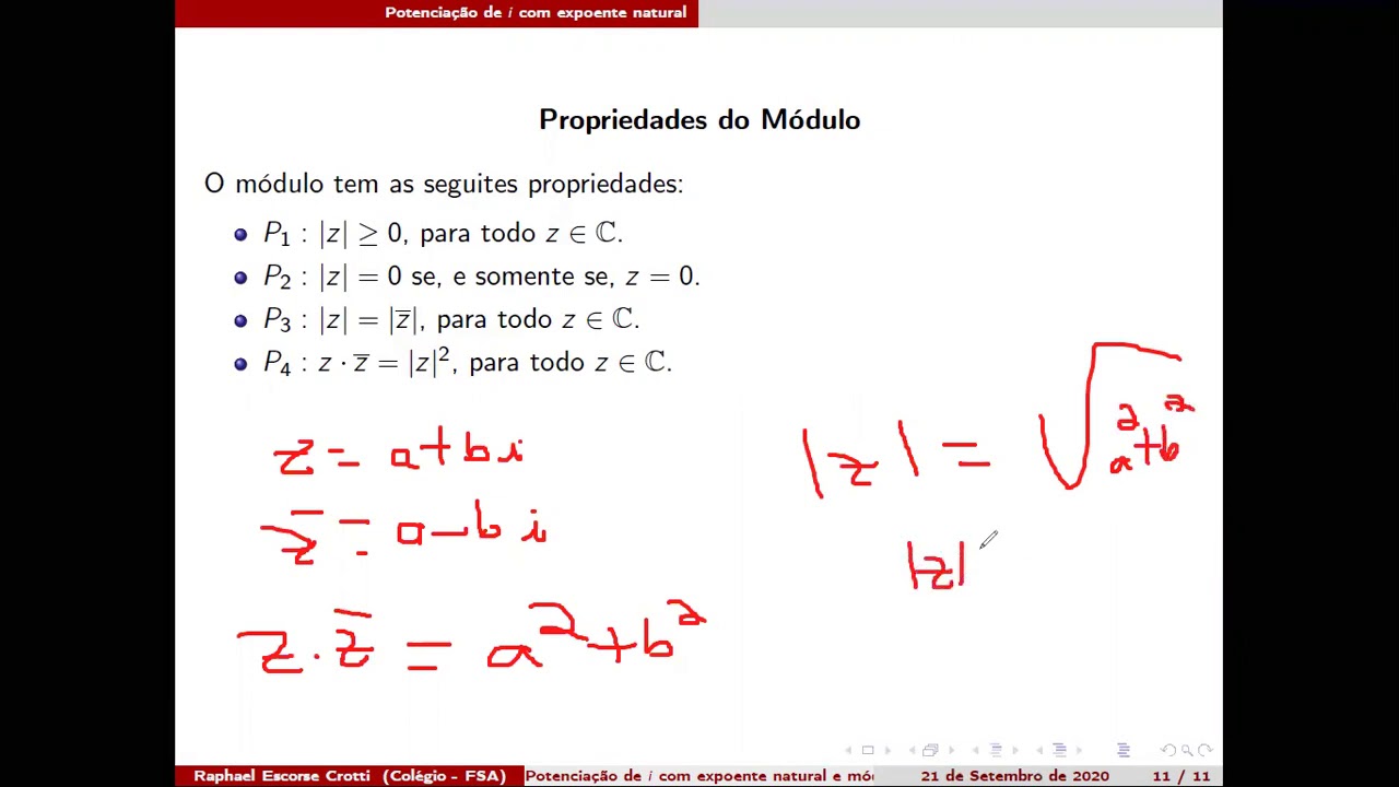 Propriedades do M&oacute;dulo