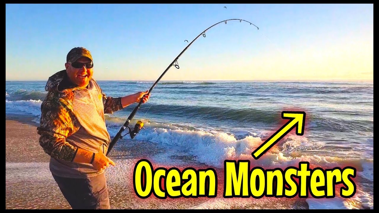 Surf Fishing BIG FISH & OCEAN MONSTERS OBX Cape Hatteras NC