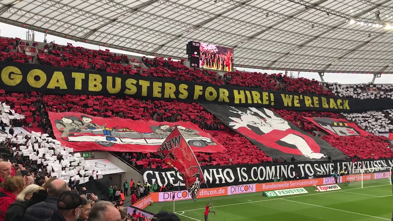 Bayer 04 Leverkusen - 1.FC Köln Choreo Goatbusters 2017
