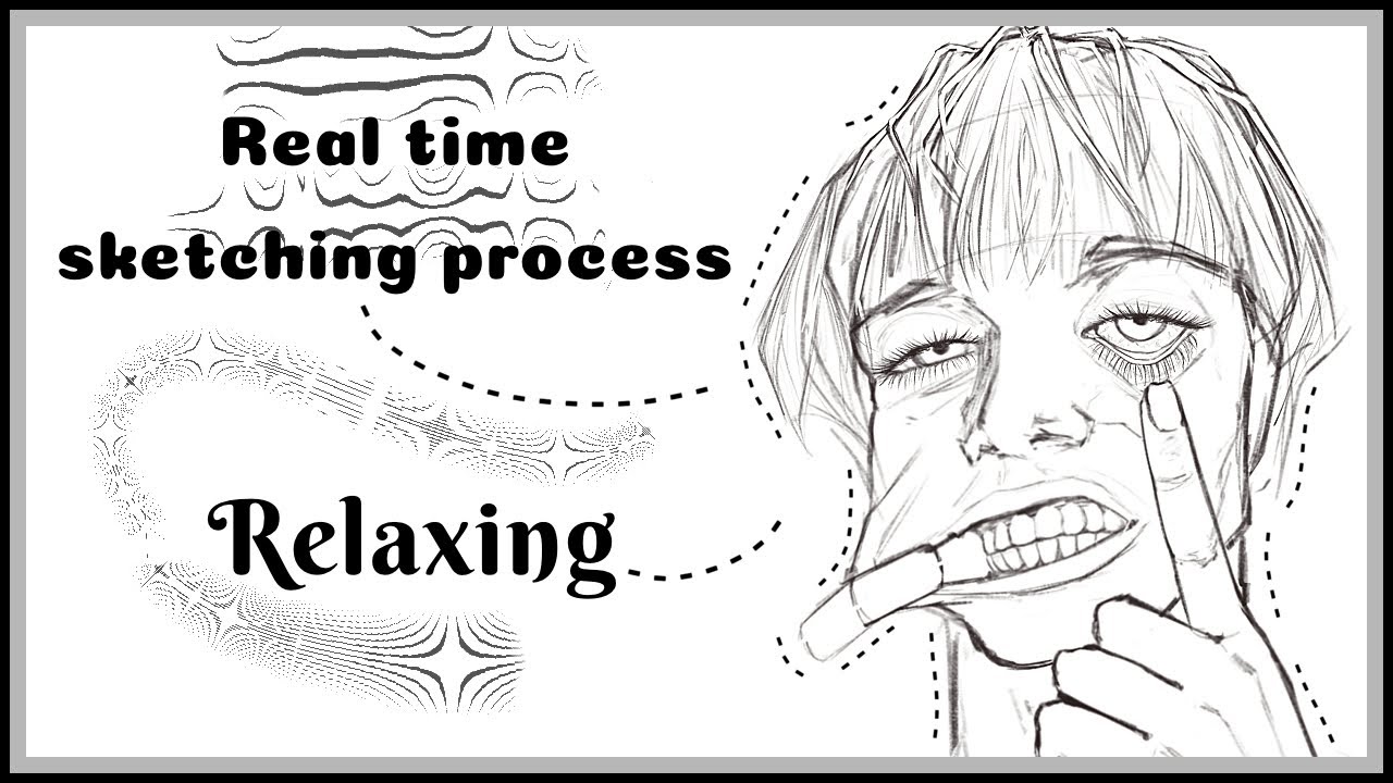 Real time sketching process (Relaxing + brush links ⬇️￼)￼￼ 