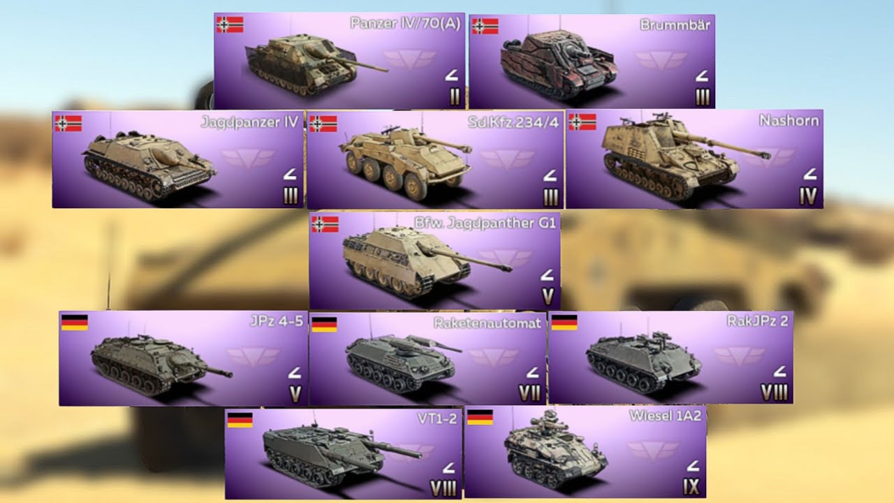 All Rare German Tank Destroyers in War Thunder Mobile