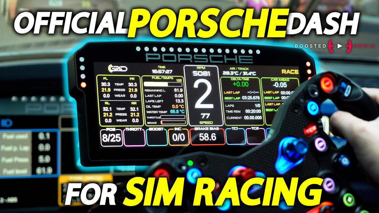 OFFICIAL PORSCHE DASH for Sim Racing! - GRID Porsche 911 GT3 Cup Dash Review