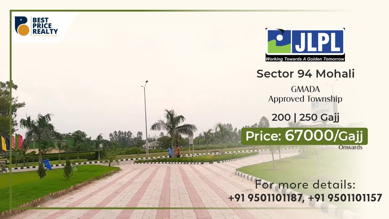 Best Township in Mohali by JLPL Group | 113 Acres | Sector 94, Mohali | Premium Residential Plots