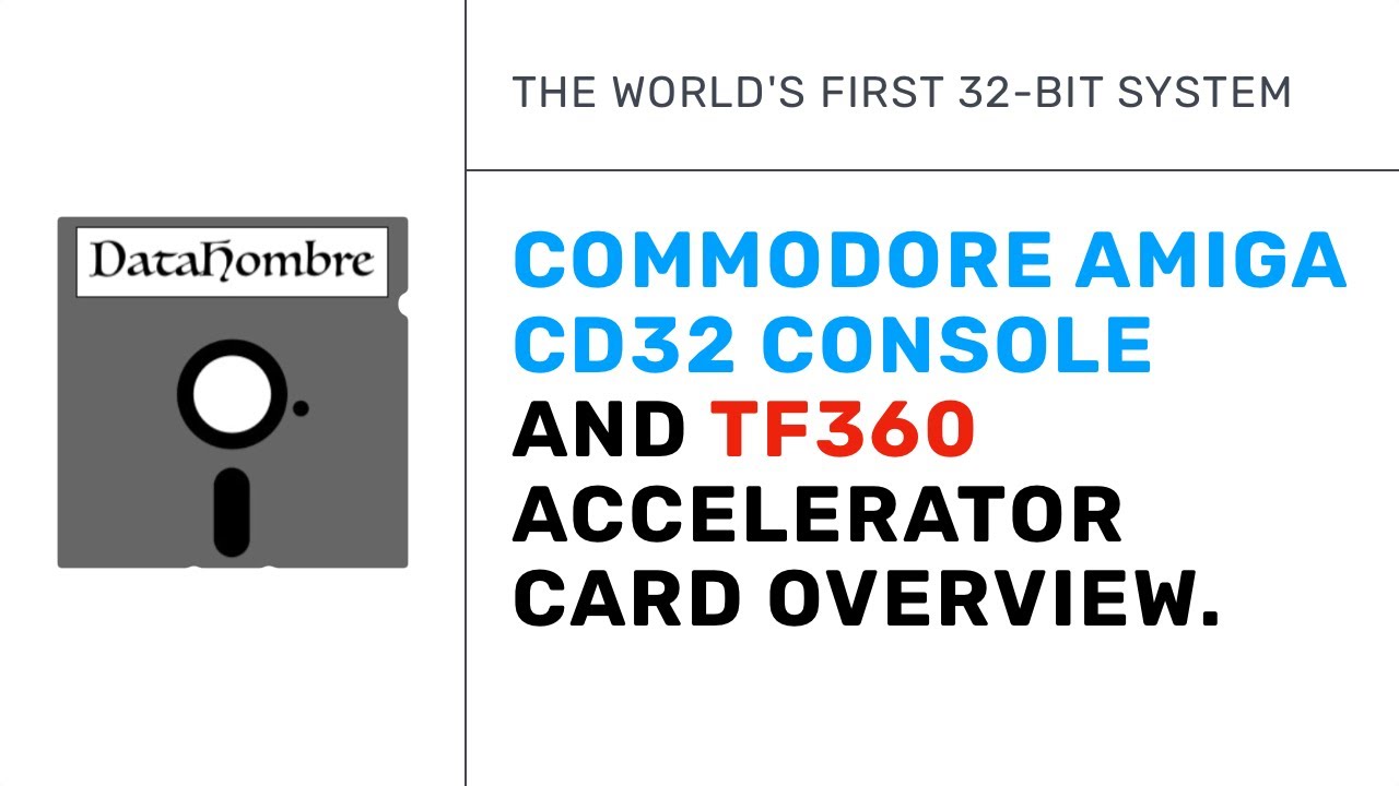 Amiga CD32 overview and TF360 accelerator card - 68060 CPU, 128MB RAM and on board IDE controller.