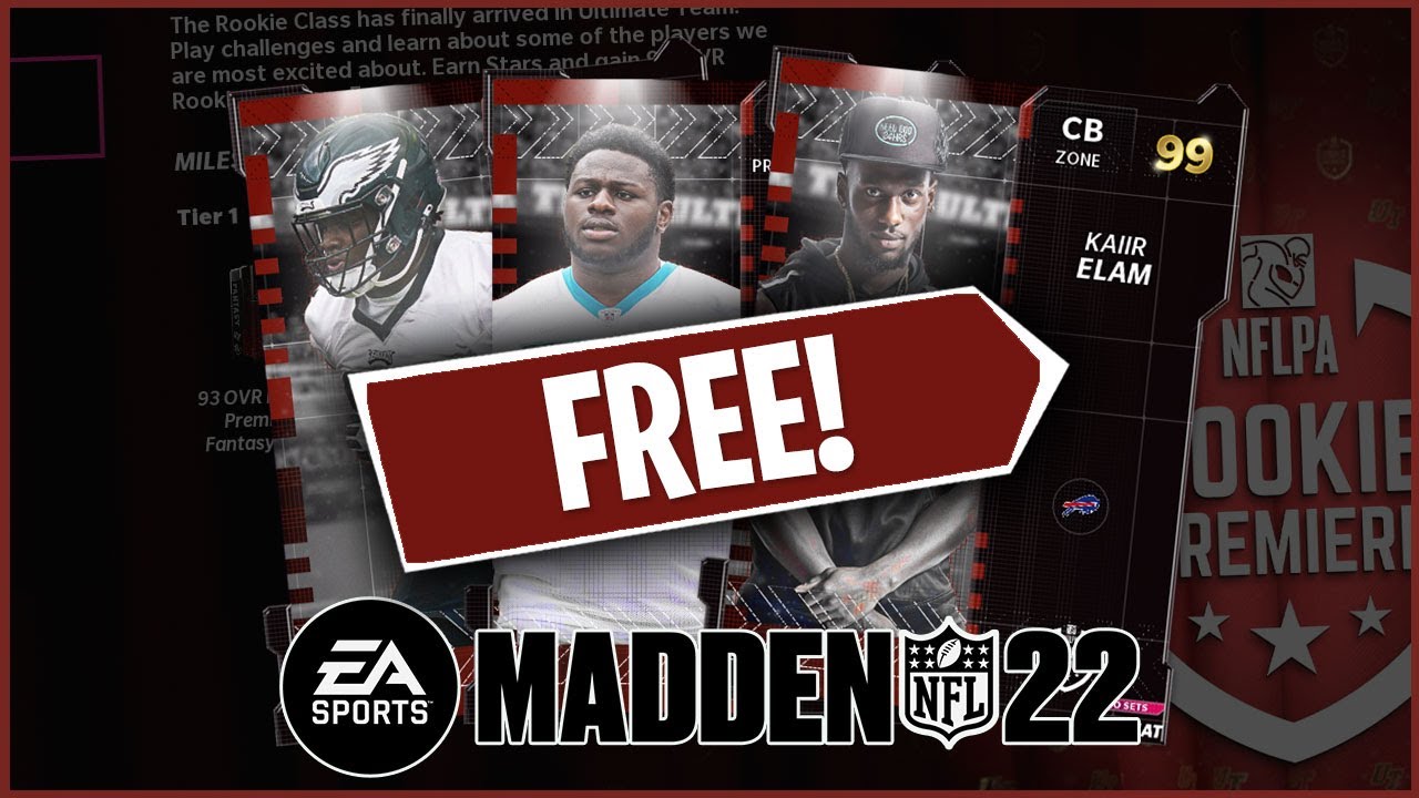 The BEST FREE 99 OVR Rookie Premiere Cards To Choose In Madden 22!