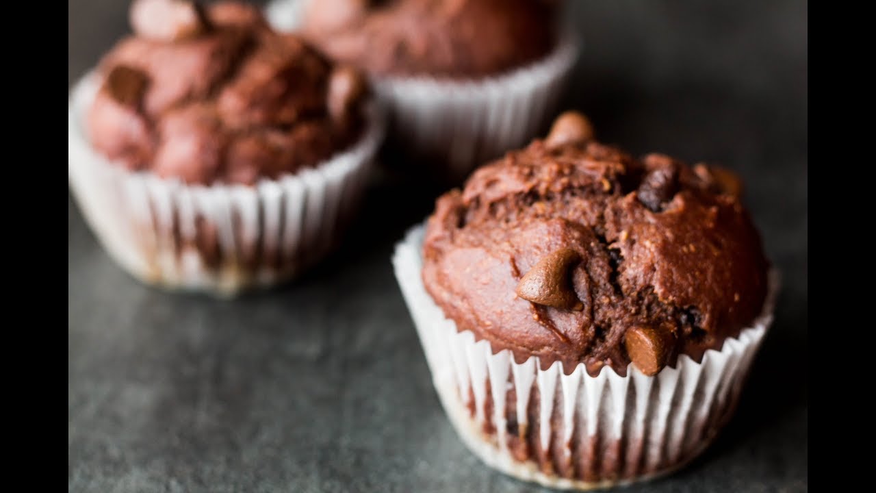 Chocolate Greek yogurt Blender Muffins