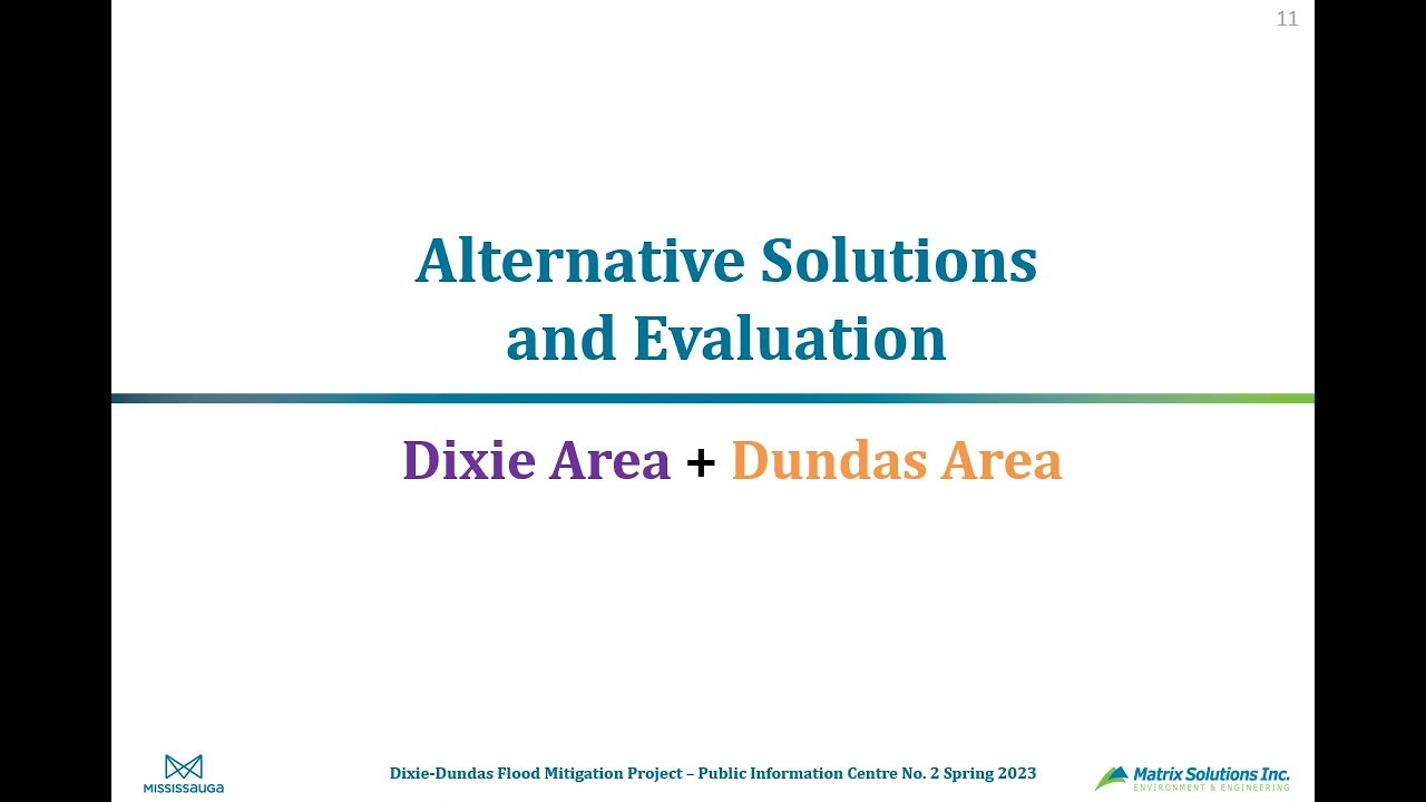 Dixie-Dundas Flood Mitigation Project – Public Information Centre No. 2