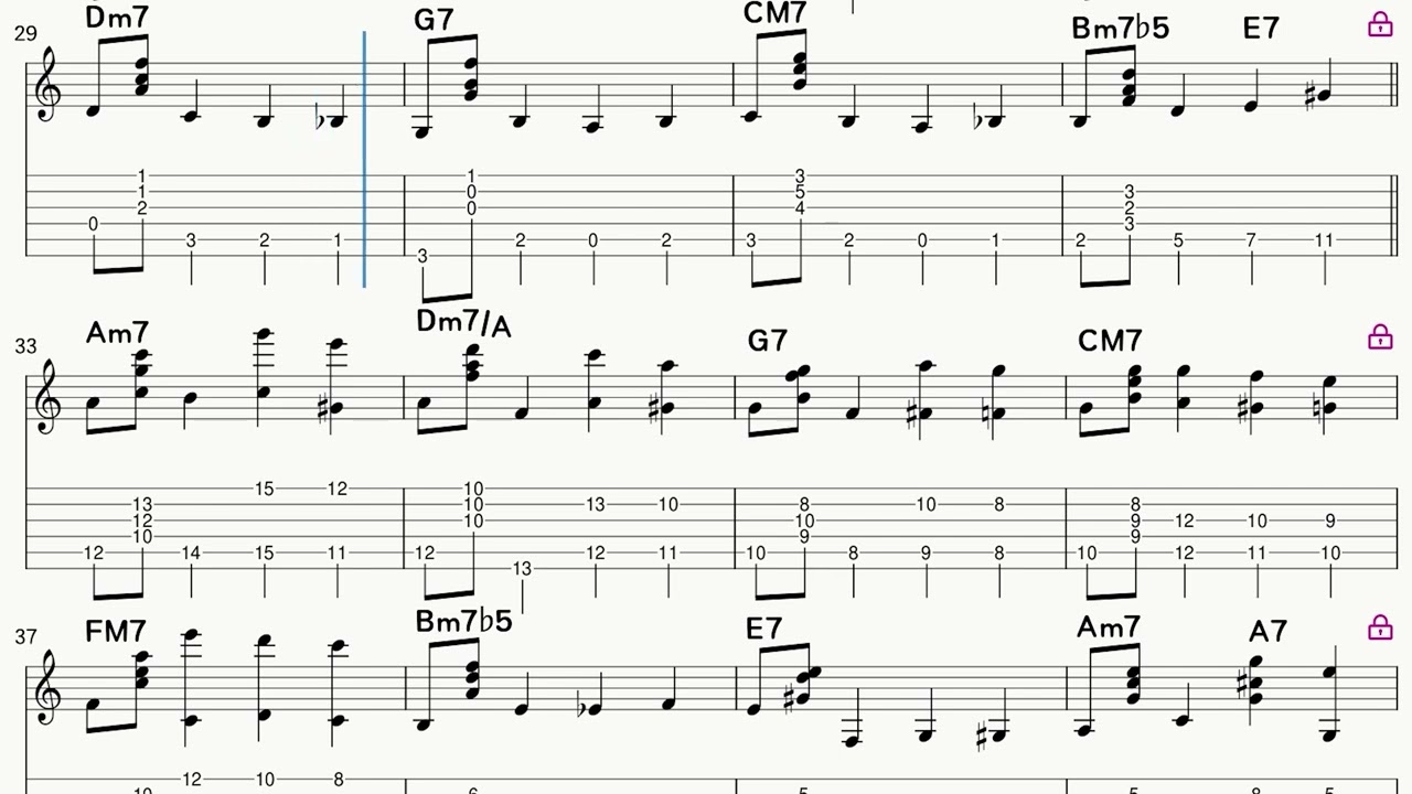 [박리다매 천원 악보] Fly me to the moon (walking Bass) (Guitar Solo #5)