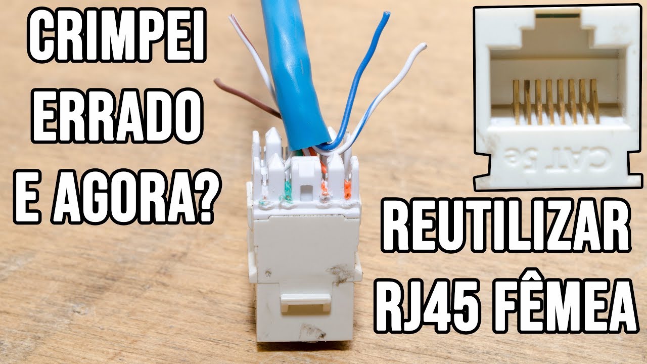 Como reutilizar RJ45 femea / Keystone crimpado errado