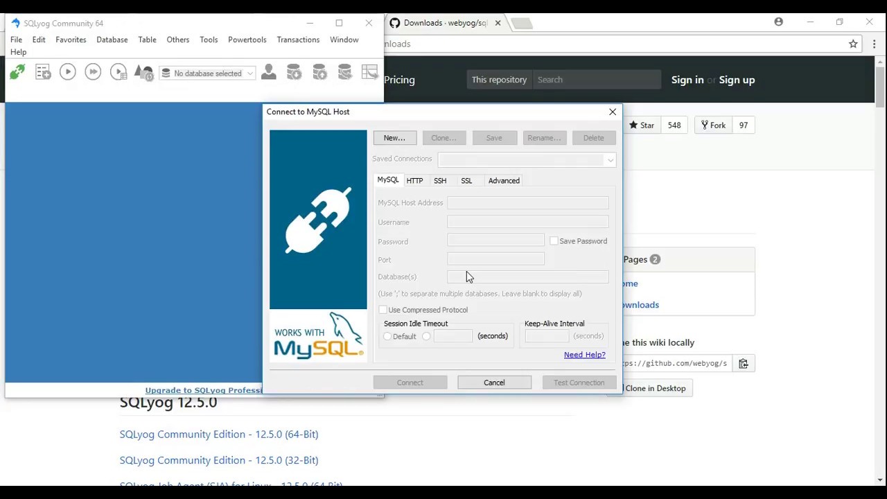 sqlyog installation for MySQL database