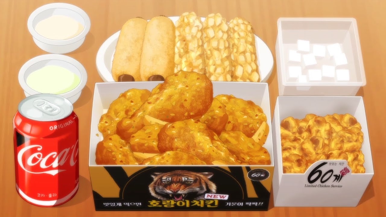 [푸니x60계치킨] 호랑이치킨 먹방