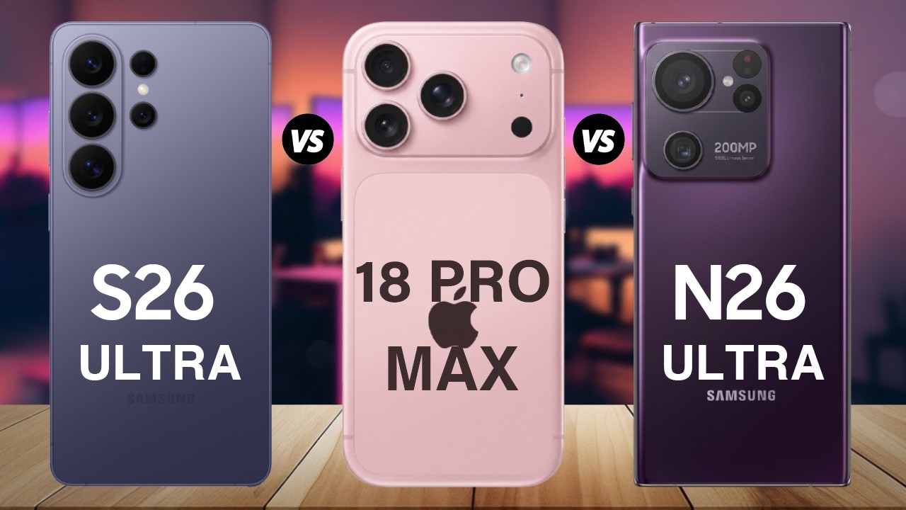 Samsung S26 Ultra vs iPhone 18 Pro Max vs Samsung Note 26 Ultra Ultimate Smartphone Comparison