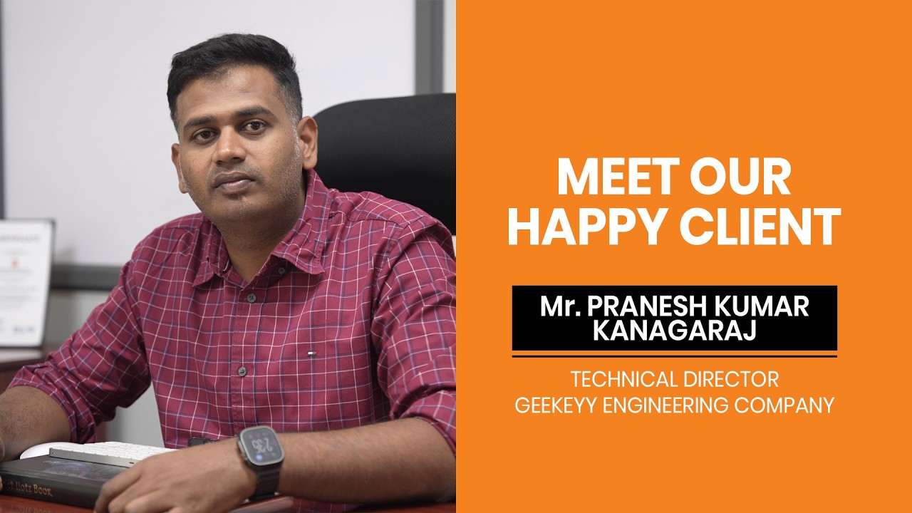 𝐌𝐫. 𝐏𝐫𝐚𝐧𝐞𝐬𝐡 𝐊𝐮𝐦𝐚𝐫, Technical Director, Geekeyy Engineering share the journey with BFW CNC Machines