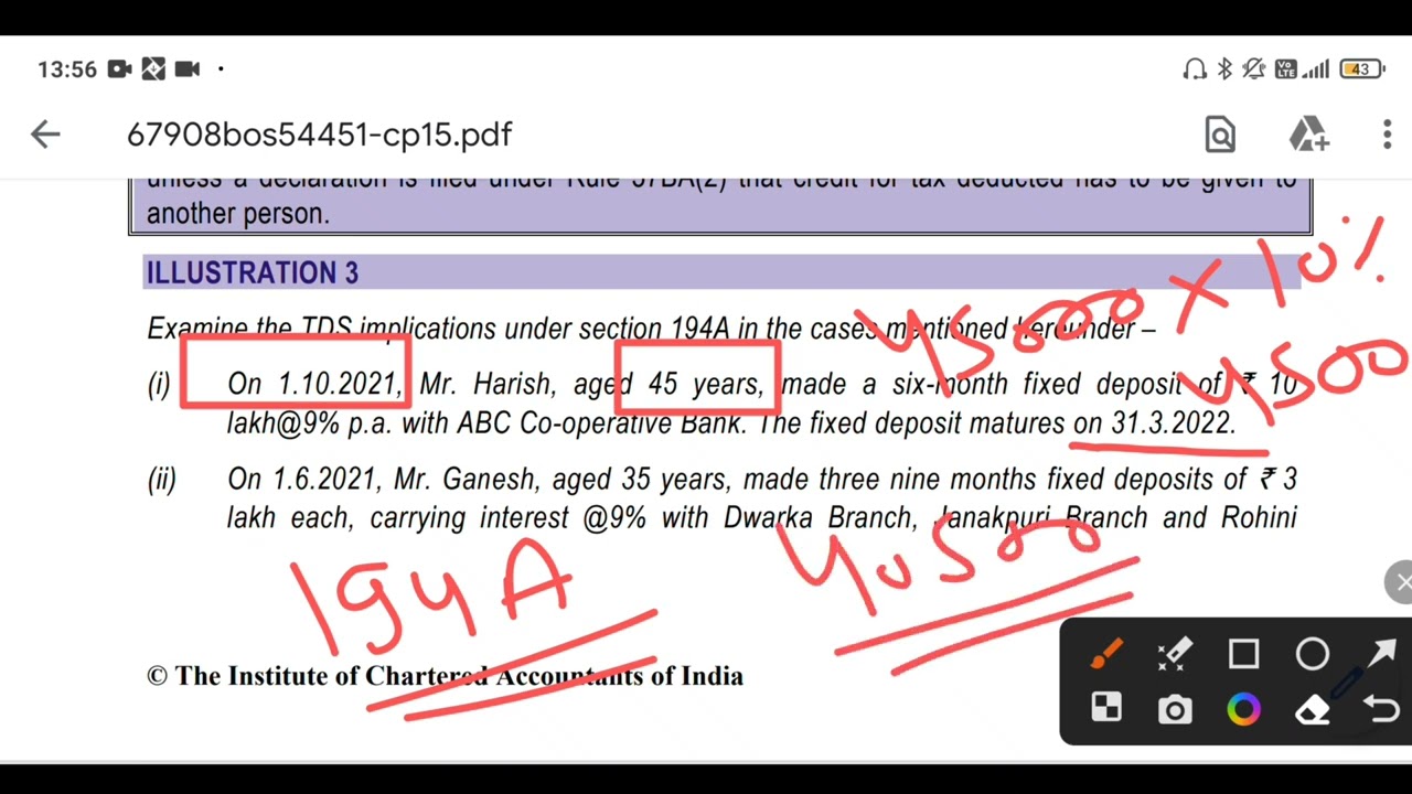 Tax Deducted at Source Questions || CA Final