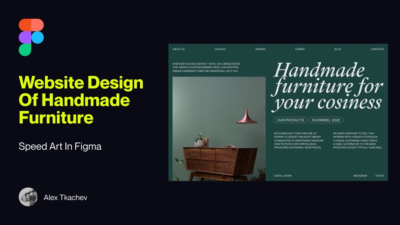 Website Design of Handmade Furniture - Figma Speed Art