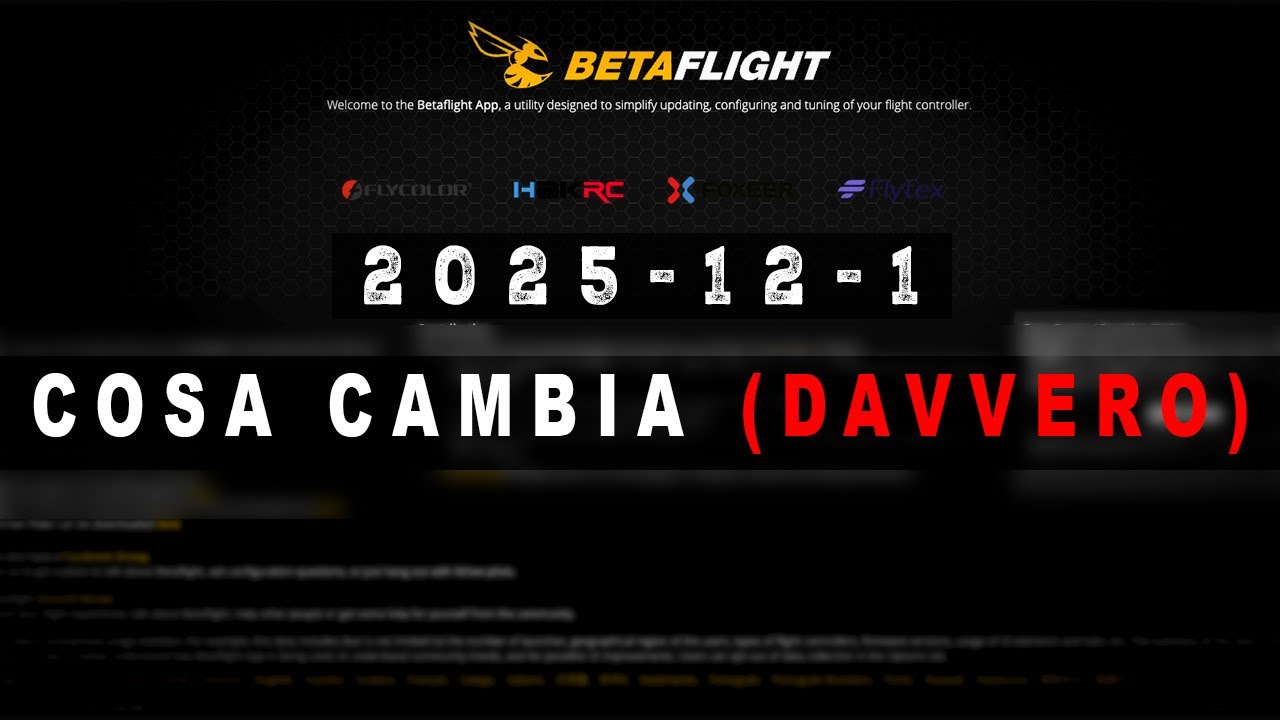 BETAFLIGHT 2025-12-1 WHAT'S (REALLY) CHANGING?