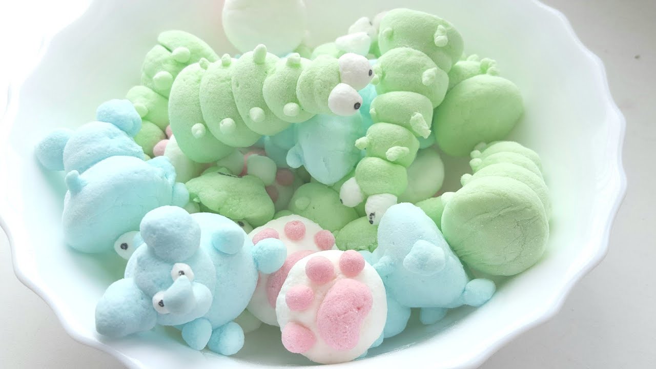 ПРОСТОЙ РЕЦЕПТ Маршмеллоу 🐈🐷🦁🐵🐛зверюшки🐈🐷🦁🐵🐛 Marshmallow